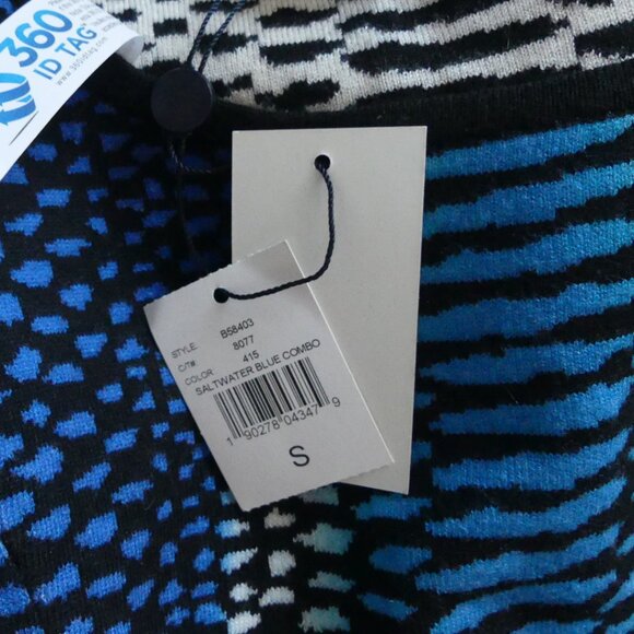 Magaschoni New York Saltwater blue Combo Knit Dress USA Size Small - Picture 11 of 11